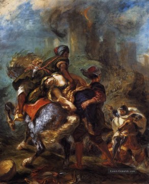 Eugène Delacroix Werke - Die Entführung von Rebecca romantische Eugene Delacroix